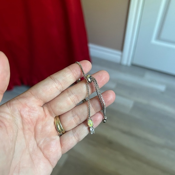 4/$100 OPAL adjustable Elegant Silver and Yellow Gemstone Bracelet 7-10 inches 💛 - Picture 4 of 6